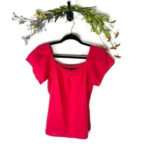 5 for $30 Volcom Off The Shoulder Pink Top Size Small EUC